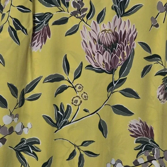 LOFT Boatneck Floral Shift Dress Yellow 10 Cottagecore Spring Garden Brunch NWT - Picture 6 of 12